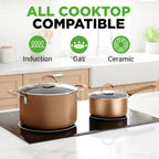 Pots and Pans Set with Lids Non-Stick (20 Piece)