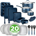 Pots and Pans Set with Lids (20 Piece)