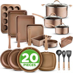 Pots and Pans Set with Lids (20 Piece)