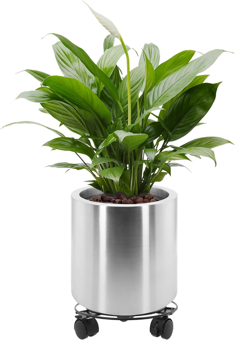 Pots for Plants Stainless Steel Round Rim
