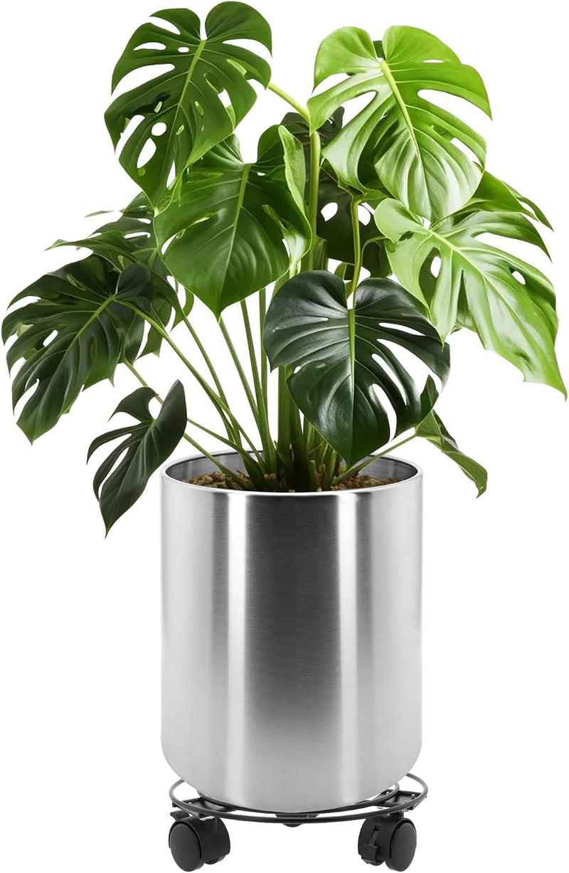 Pots for Plants Stainless Steel Round Rim
