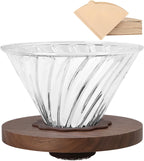 Pour Over Coffee Maker 600ML Borosilicate Glass