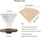 Pour Over Coffee Maker 600ML Borosilicate Glass