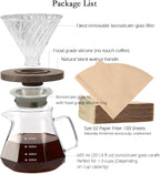 Pour Over Coffee Maker 600ML Borosilicate Glass