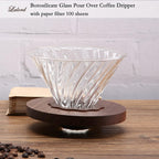 Pour Over Coffee Maker 600ML Borosilicate Glass
