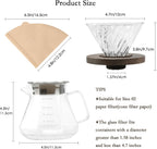 Pour Over Coffee Maker 600ML Borosilicate Glass