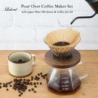 Pour Over Coffee Maker 600ML Borosilicate Glass