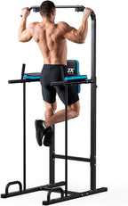 Power Tower Adjustable Dip Station Pull Up Bar