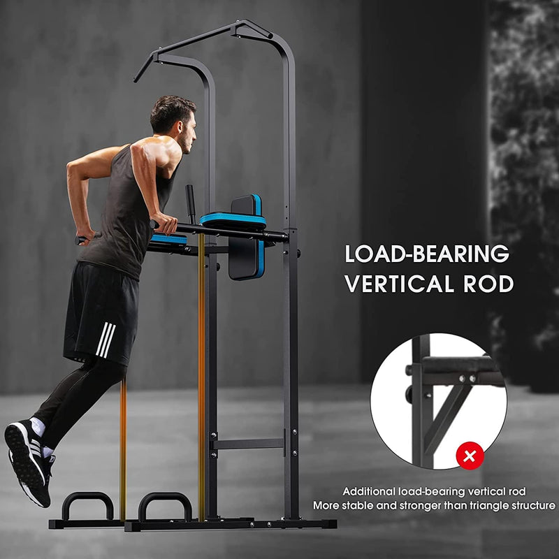 Power Tower Adjustable Dip Station Pull Up Bar