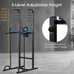 Power Tower Adjustable Dip Station Pull Up Bar