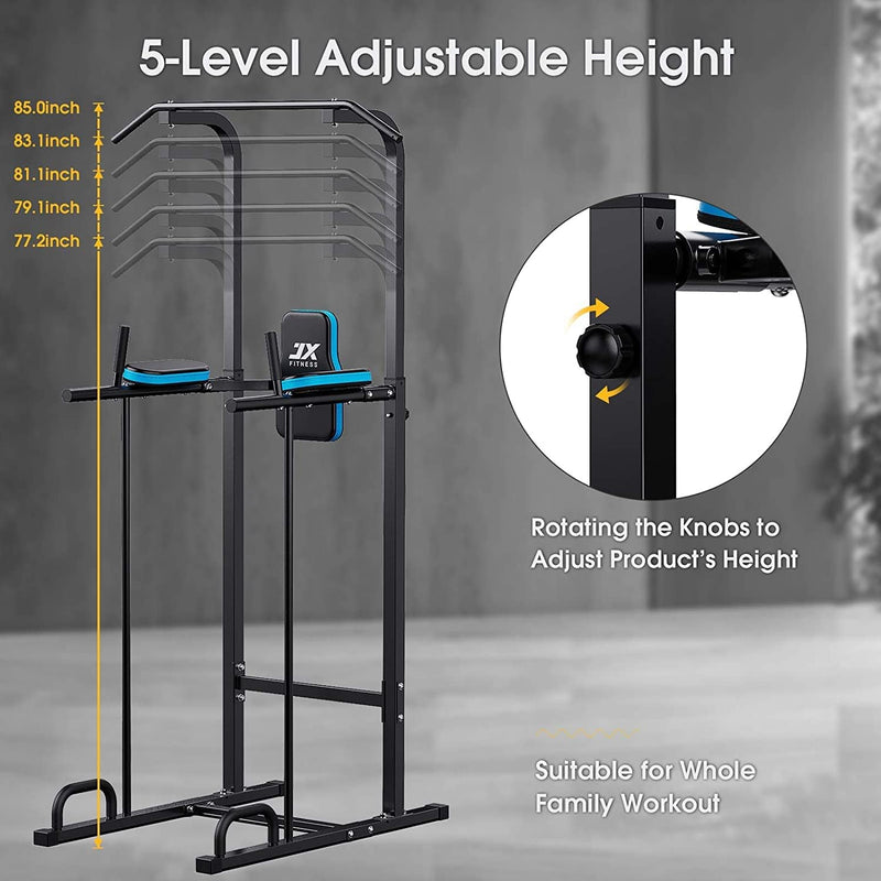 Power Tower Adjustable Dip Station Pull Up Bar
