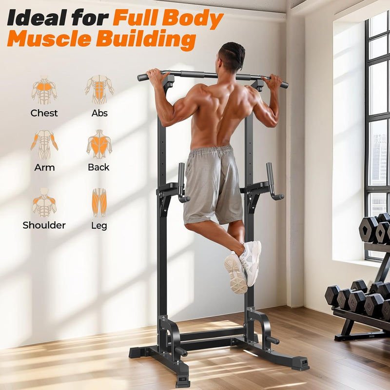 Power Tower Dip Station Free Standing Pull Up