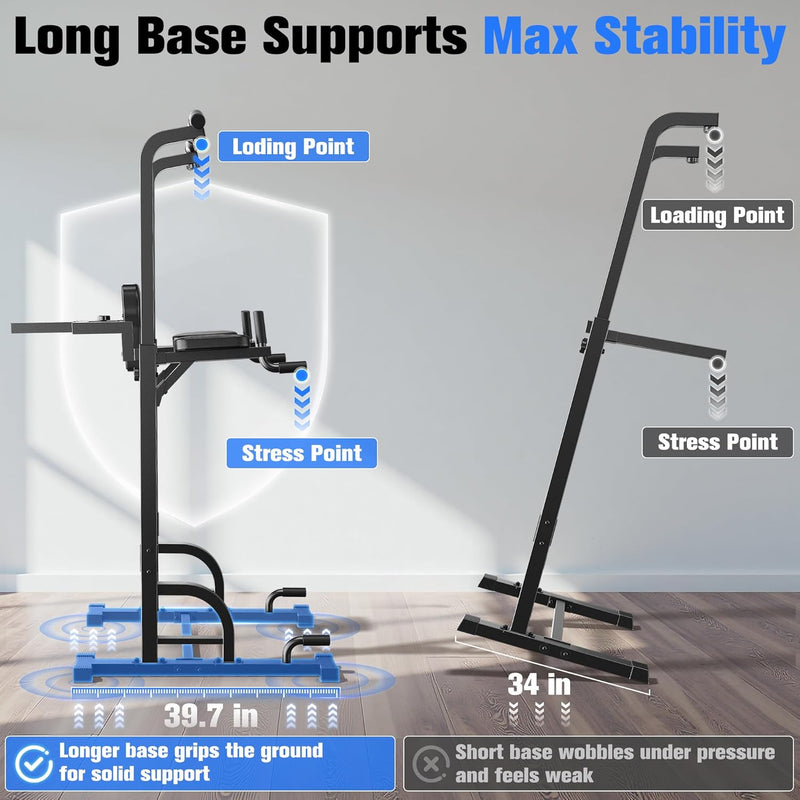 Power Tower Dip Station Free Standing Pull Up