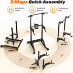 Power Tower Dip Station Free Standing Pull Up