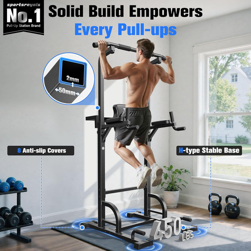 Power Tower Dip Station Free Standing Pull Up