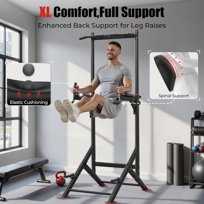 Power Tower Dip Station Free Standing Pull Up