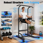 Power Tower Dip Station Thickened H-Steel Base