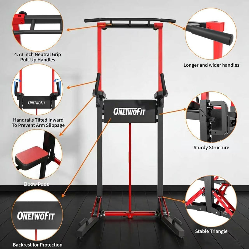 Power Tower Foldable Pull Up Bar Station Dip