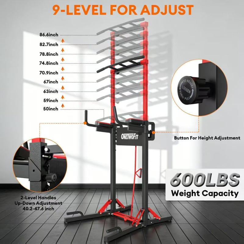 Power Tower Foldable Pull Up Bar Station Dip