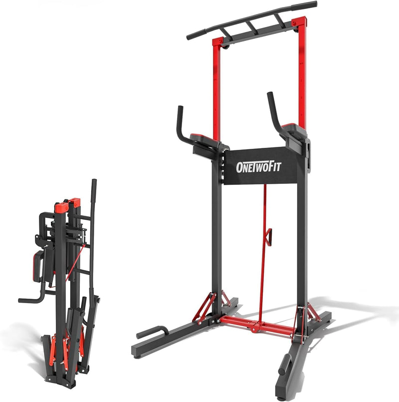 Power Tower Foldable Pull Up Bar Station Dip