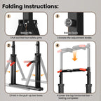 Power Tower Pull Up Dip Station Foldable Bar