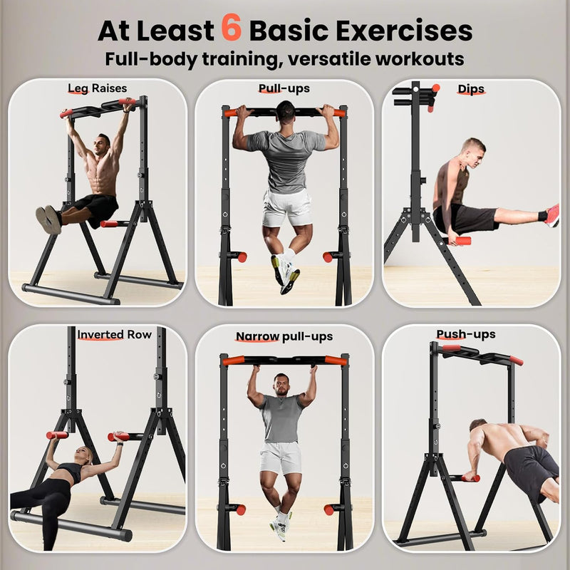 Power Tower Pull Up Dip Station Foldable Bar