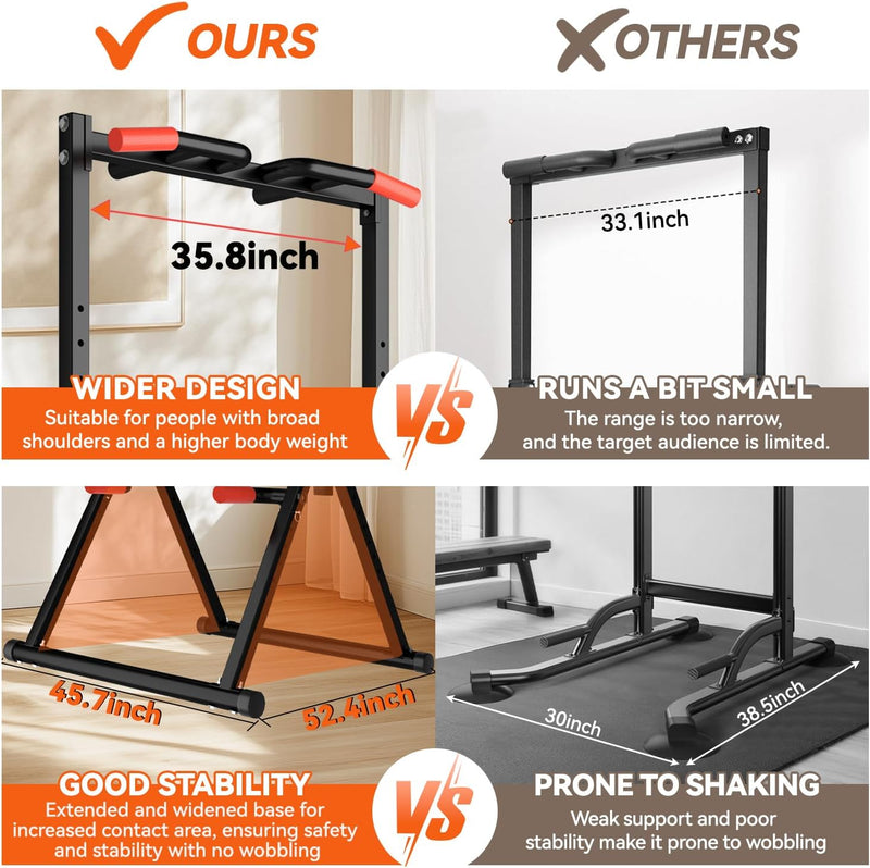 Power Tower Pull Up Dip Station Foldable Bar