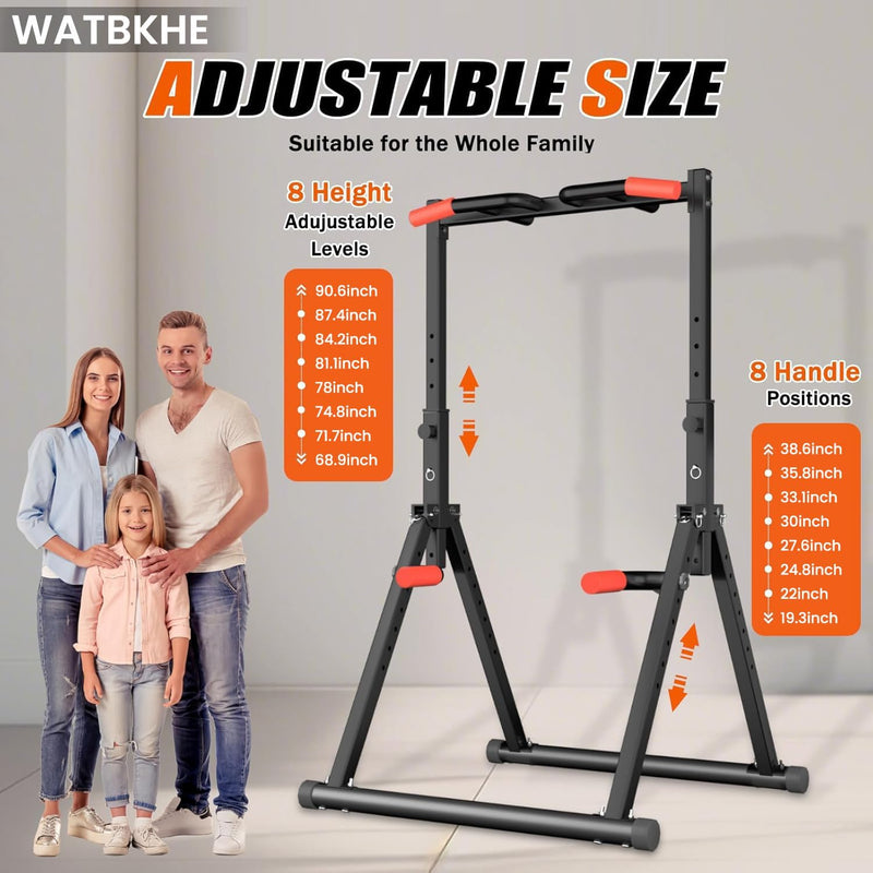 Power Tower Pull Up Dip Station Foldable Bar