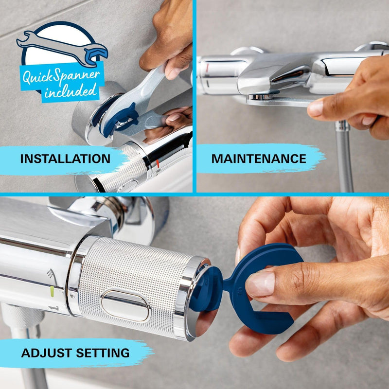 Precision Feel Exposed Thermostat Shower Set Chrome