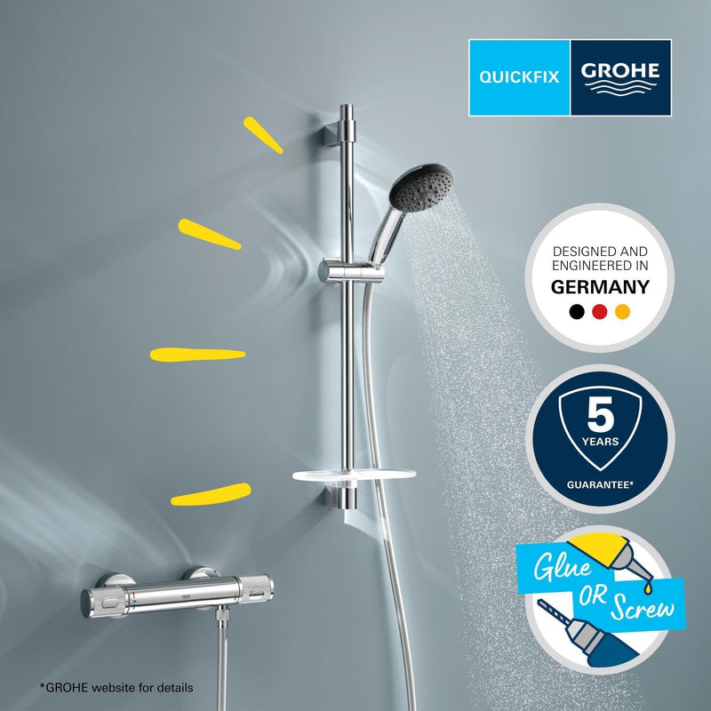 Precision Feel Exposed Thermostat Shower Set Chrome