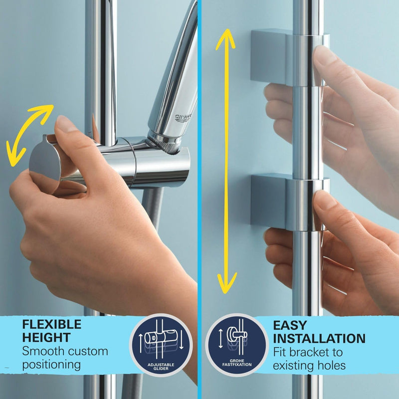 Precision Feel Exposed Thermostat Shower Set Chrome