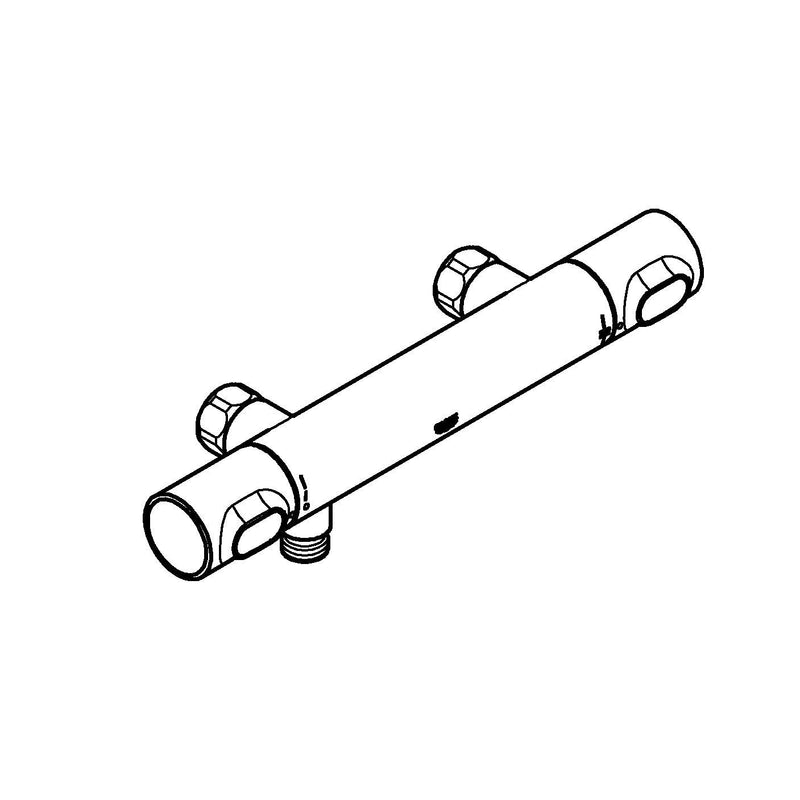 Precision Flow Exposed Thermostatic Shower Mixer Bar Valve