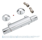 Precision Flow Exposed Thermostatic Shower Mixer Bar Valve
