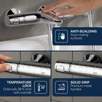 Precision Flow Exposed Thermostatic Shower Mixer Bar Valve