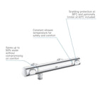 Precision Flow Exposed Thermostatic Shower Mixer Bar Valve