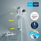 Precision Flow Exposed Thermostatic Shower Set Chrome