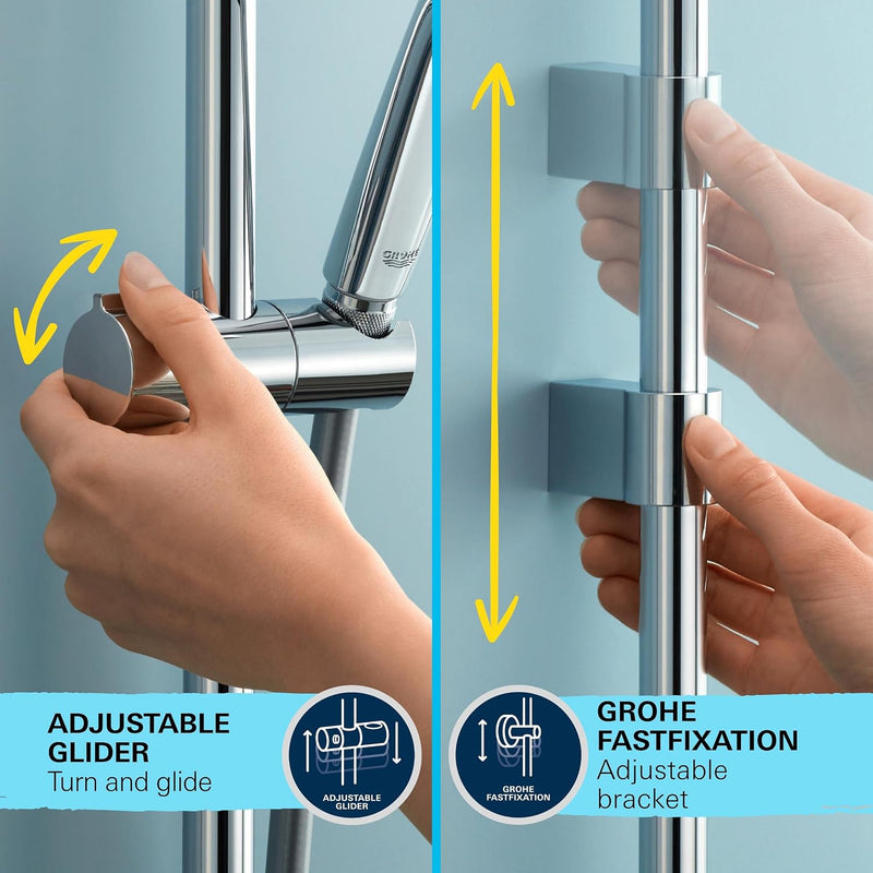 Precision Flow Exposed Thermostatic Shower Set Chrome