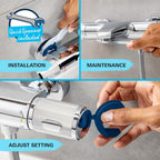 Precision Flow Exposed Thermostatic Shower Set Chrome