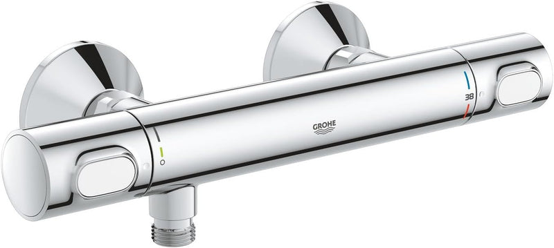 Precision Flow Wall Mounted Thermostatic Shower Mixer Chrome