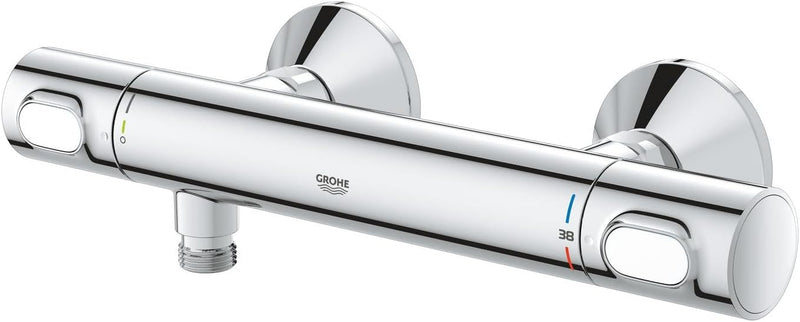 Precision Flow Wall Mounted Thermostatic Shower Mixer Chrome