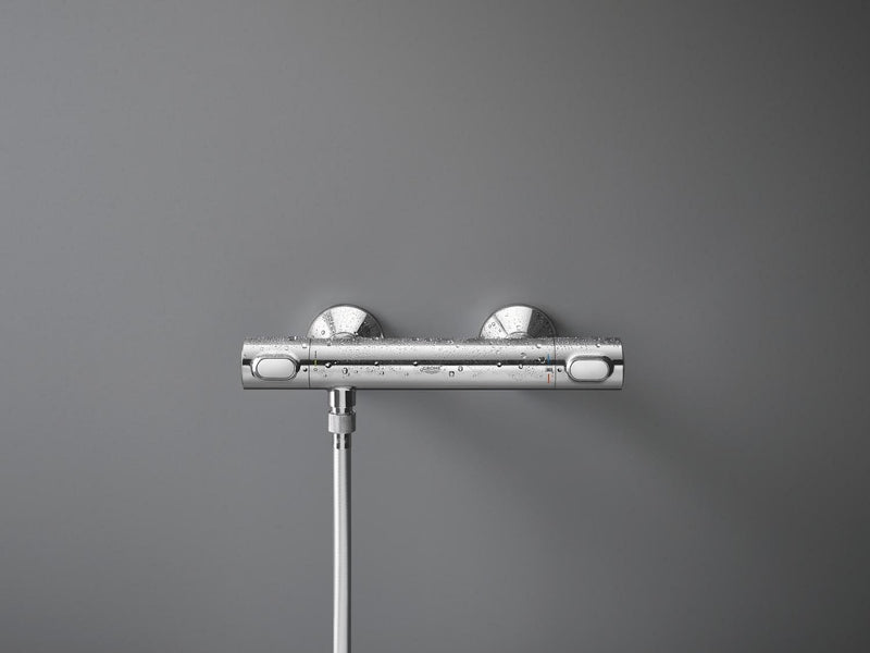 Precision Flow Wall Mounted Thermostatic Shower Mixer Chrome