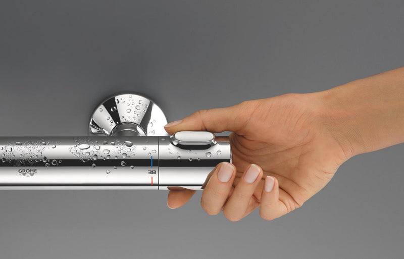 Precision Flow Wall Mounted Thermostatic Shower Mixer Chrome