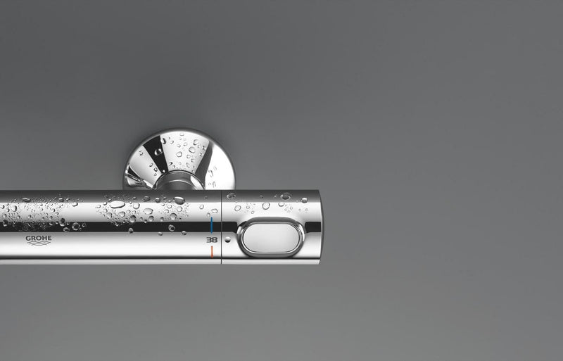 Precision Flow Wall Mounted Thermostatic Shower Mixer Chrome