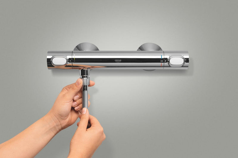 Precision Flow Wall Mounted Thermostatic Shower Mixer Chrome