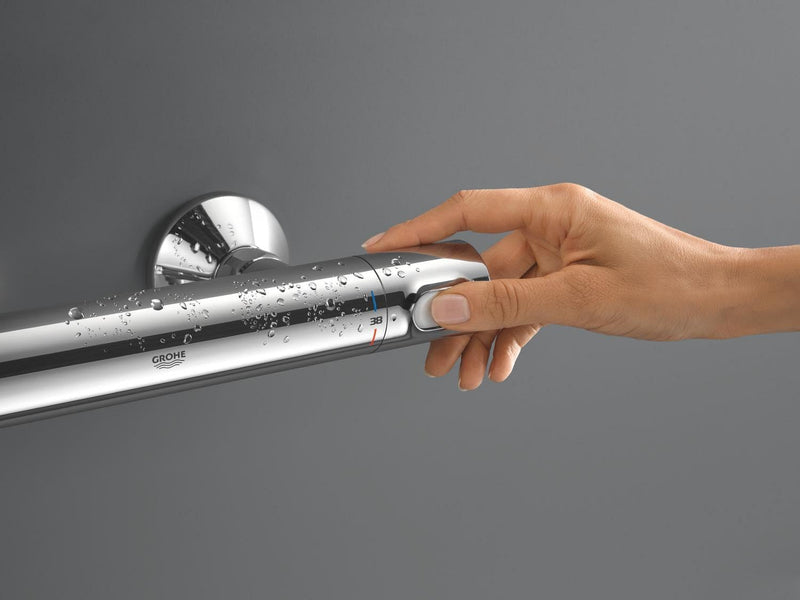 Precision Flow Wall Mounted Thermostatic Shower Mixer Chrome