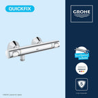 Precision Flow Wall Mounted Thermostatic Shower Mixer Chrome