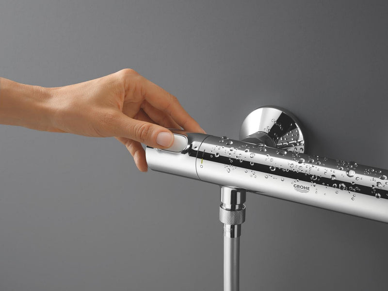 Precision Flow Wall Mounted Thermostatic Shower Mixer Chrome