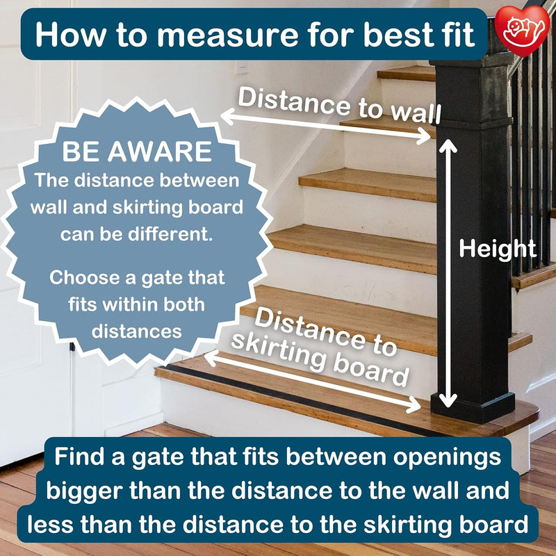 Premier Pressure Fit Stair Gate Covers Openings Between