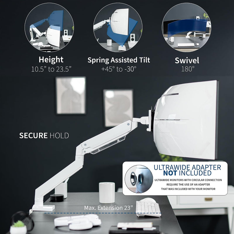Premium Aluminium Heavy Duty Monitor Arm for Ultrawide