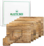 Premium Mango Wooden Placemats and Coaster Sets 6